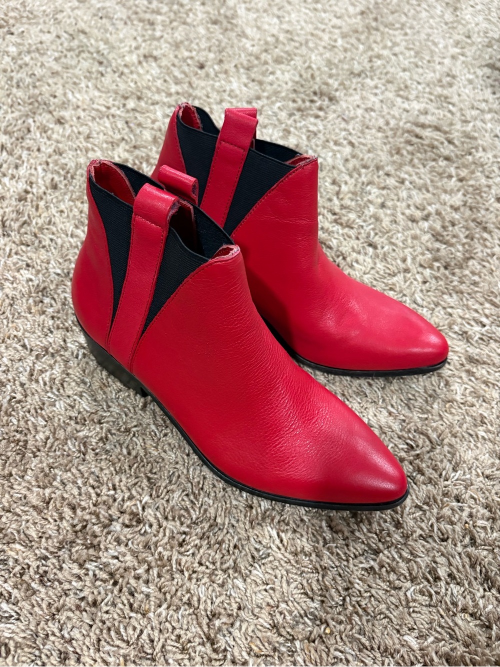 Pencey Red Booties 8.5